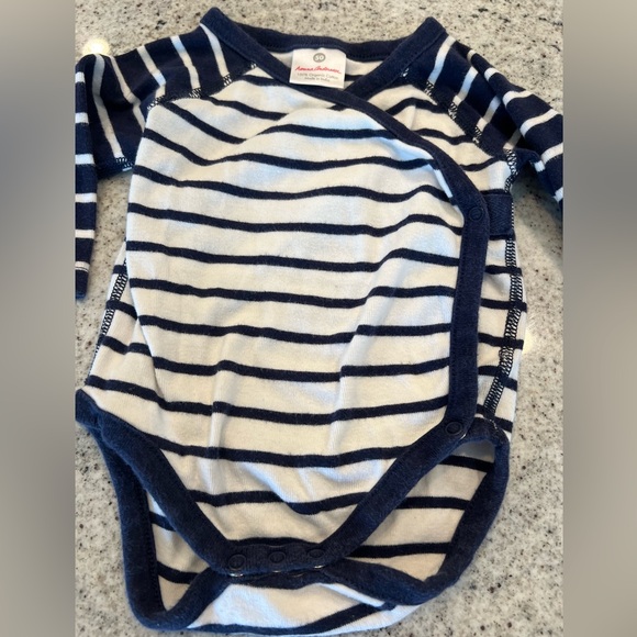 Hanna Andersson Striped Bodysuit 0-3 Months - Picture 2 of 4